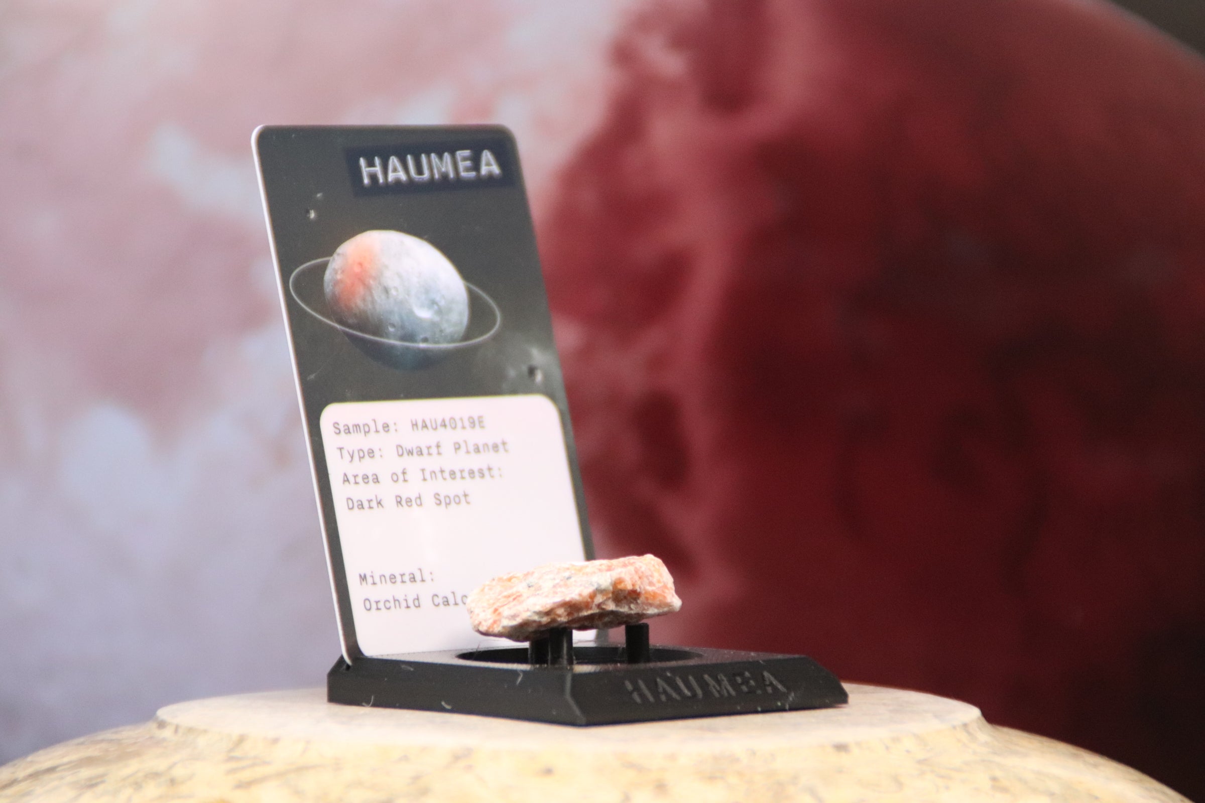 11 Dwarf Planet Haumea Planetary Discovery Kit | Orchid Calcite Rock Mineral Sample | STEM learning product | Planet 11 of Planet of the Month Club