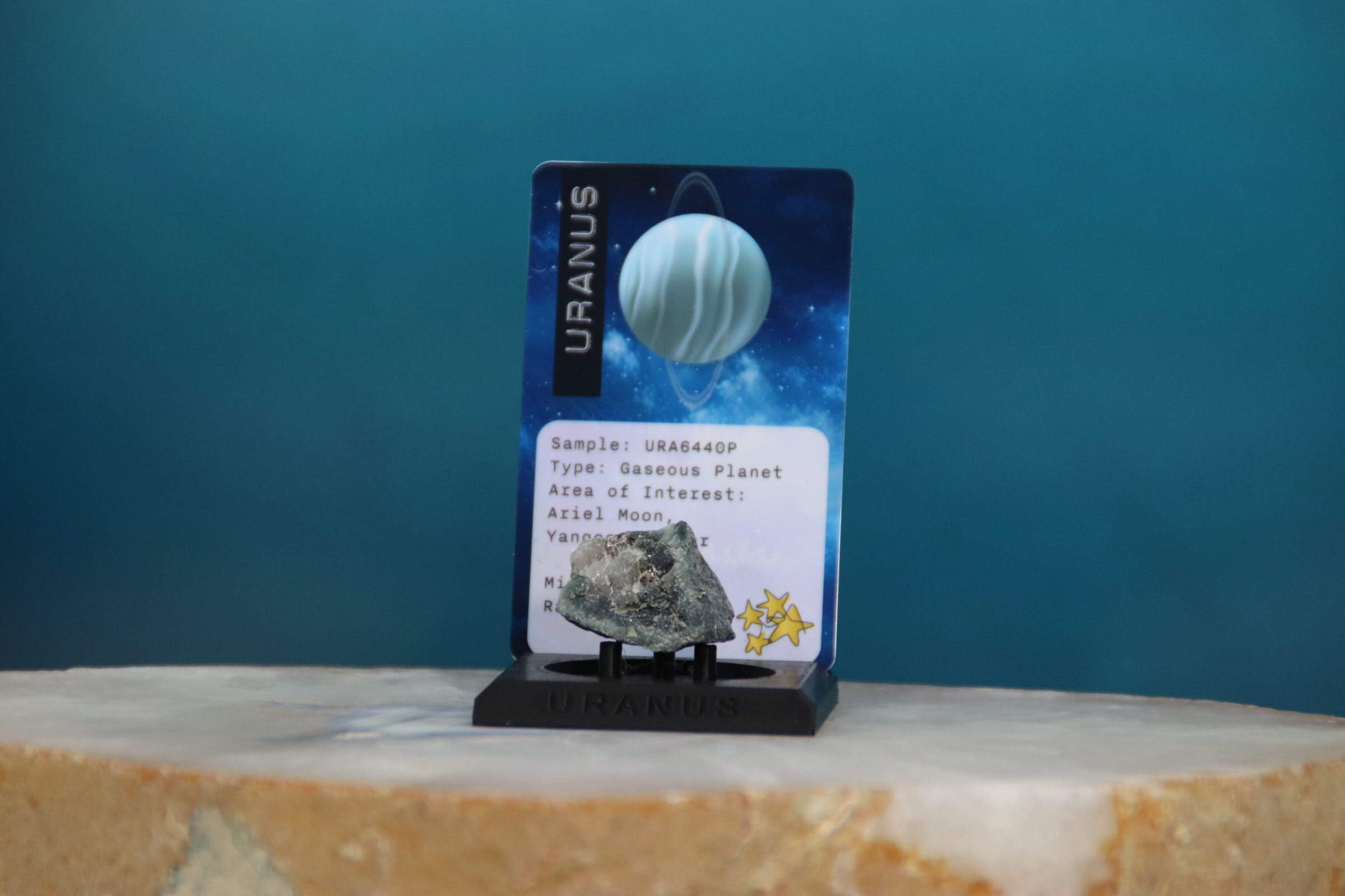 08 Planet Uranus Planetary Discovery Kit | Raw Emerald Rock Mineral Sample | STEM learning product | Planet 8 of Planet of the Month Club