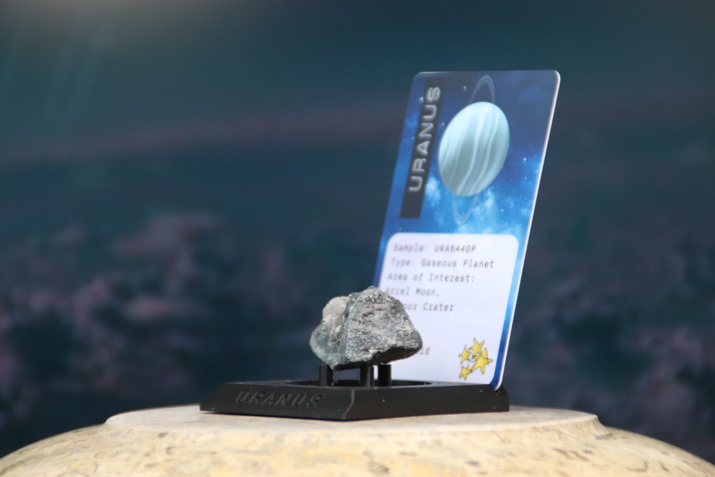 08 Planet Uranus Planetary Discovery Kit | Raw Emerald Rock Mineral Sample | STEM learning product | Planet 8 of Planet of the Month Club